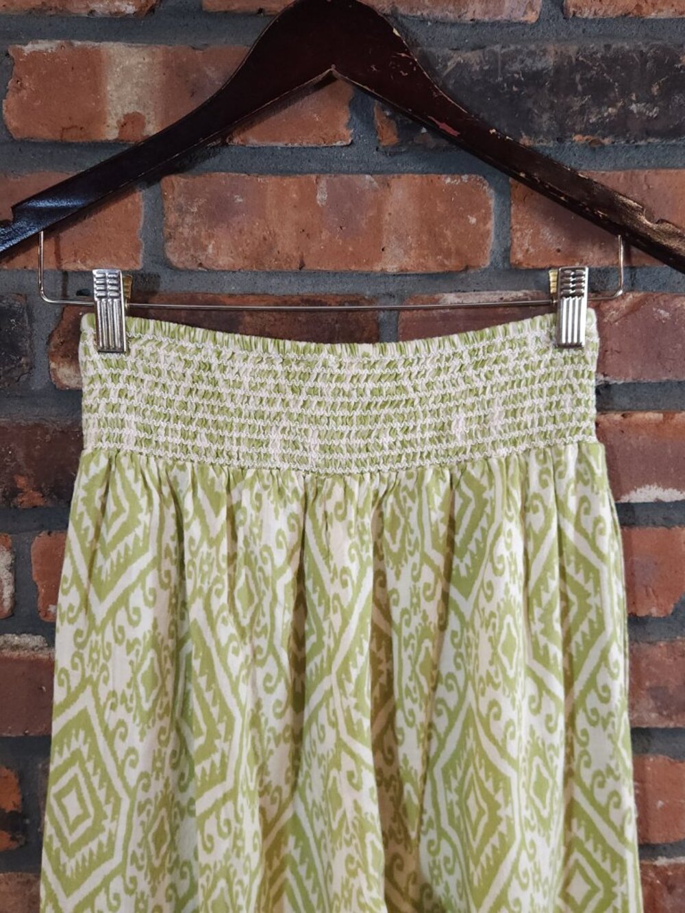 Patrons of Peace Smocked Waist High Rise Wide Leg Pants Resortwear Women's S - Picture 6 of 7